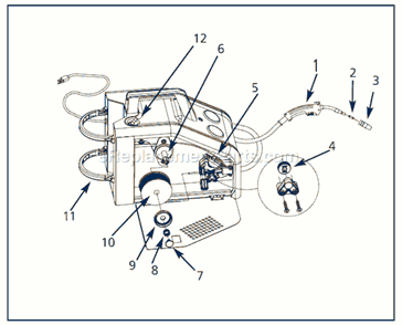 Page A Diagram and Parts List for WG2063 58-8027-4 Campbell Hausfeld Welder